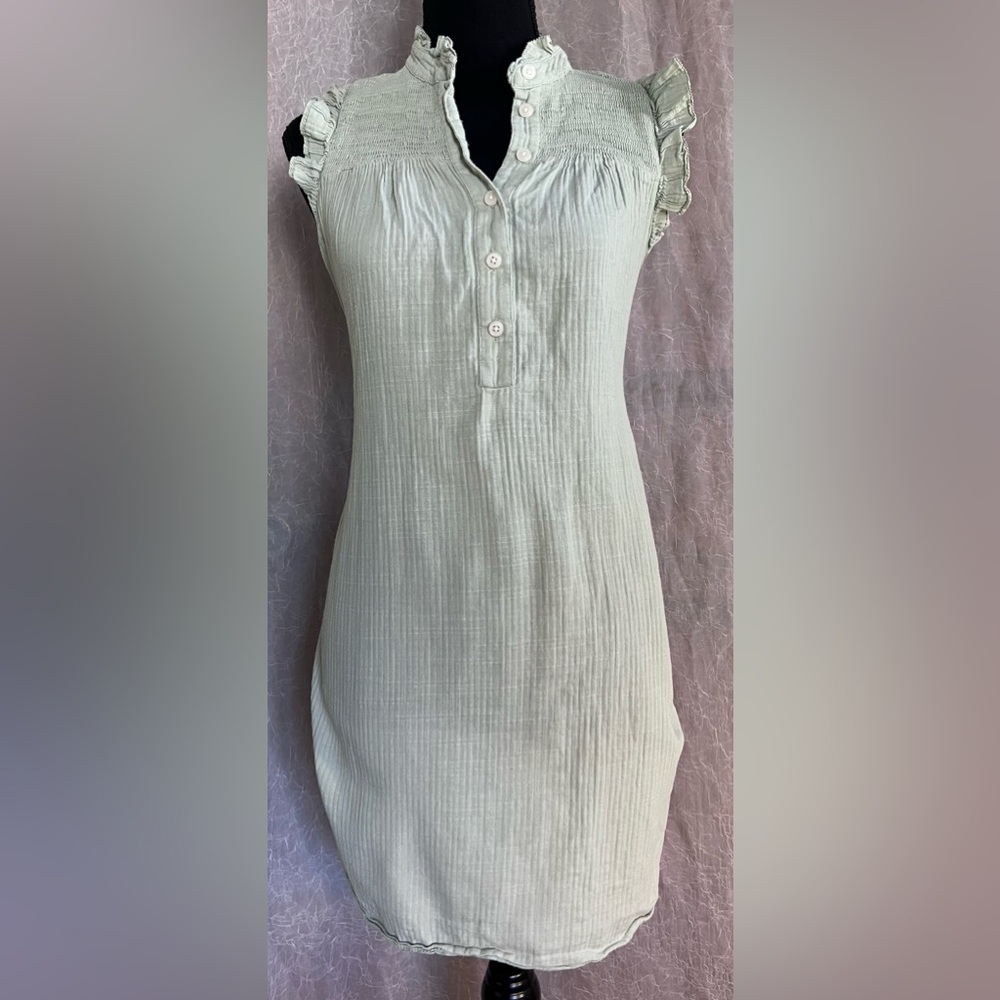 J. Crew Light green Ruffled dress
